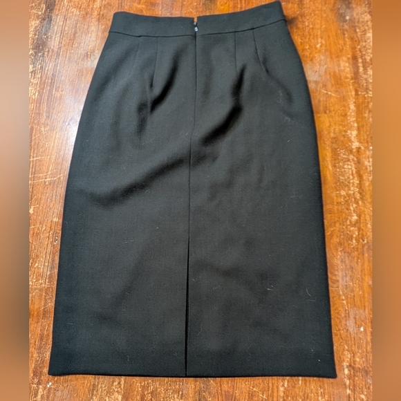 J. Crew Classic Black Pencil Skirt, Lined, Wool - Picture 4 of 6